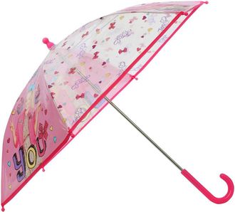 JoJo Siwa Pink Bow Character Print Transparent Panel Pvc Umbrella Multicolour One Size