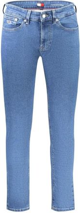 Tommy Hilfiger Jeans, Heren, Blauw, W30 L32, Katoen, Blauwe Katoenen Heren Slim Tapered Jeans