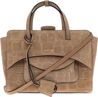 Hidesins Flap Medium Bag - Dames - Handtassen - Beige - ONE Size - Leer - Tassen