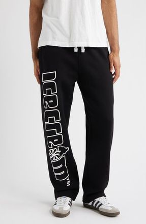 Icecream Vertical Logo Cotton French Terry Graphic Sweatpants in Black at Nordstrom, Size Xx-Large