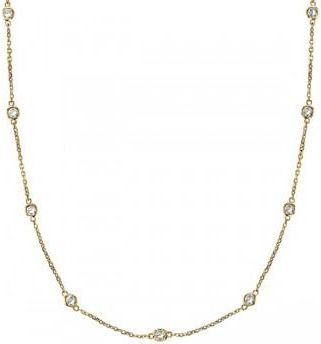 Allurez Lab Grown Diamonds By The Yard Station Necklace 14k Yellow Gold (0.75 ctw)
