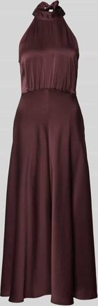 Sams&oslash;e & Sams&oslash;e Satinkleid mit Neckholder Modell Modell RHEO in Bordeaux, Gr&ouml;&szlig;e XL