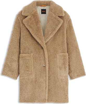 BOSS Teddy coat with adjustable collar