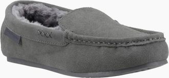 Hush Puppies Womens Annie Womens Mocassin Slippers - Grey - Size: 4