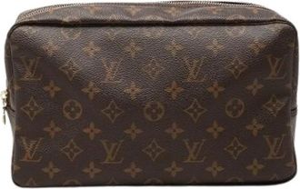 Louis Vuitton Pre-owned Trousse Toilette 28 - Dames - Vintage Clutch - Bruin - ONE Size - Vintage