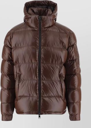 Herno glossy quilted hooded puffer jacket