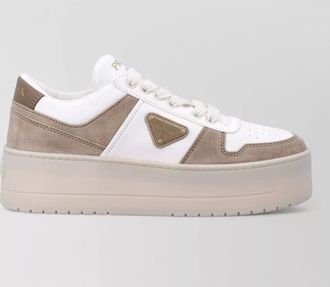 Prada leather low-top sneakers