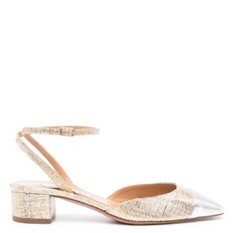 Aquazzura French Flirt Intreccio Pumps, Brand Size 37 ( US Size 7 )