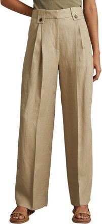 Reiss Leila Heavy Linen Wide Leg Trouser