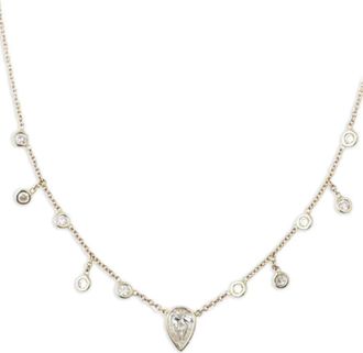 Jacquie Aiche 14K yellow gold Teardrop Diamond Shaker necklace