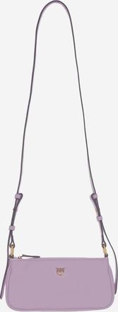 Pinko Womens Half Moon Baguette Mini Leather Bag Lilac Shoulder