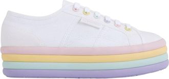 Superga Dames/Dames 2790 Candy Trainers (Wit/Violet/Lichtroze)