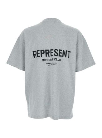 Represent Mens T-Shirt Grey Cotton T-Shirts And Polos