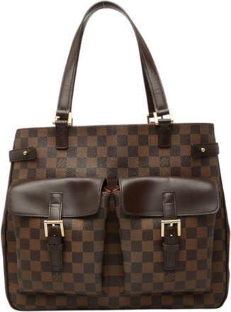 Louis Vuitton Brown Pvc Leather Shoulder Bag Tote Bag (Pre-Owned)