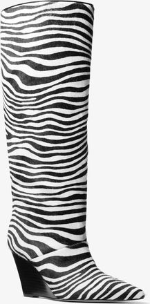 Michael Kors Xandra Zebra Print Calf Hair Wedge Boot