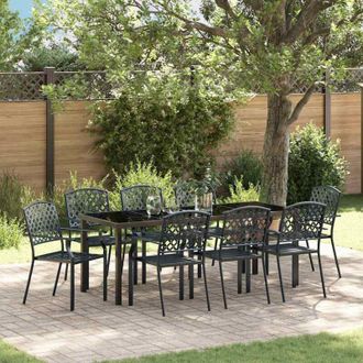 vidaXL Conjunto De Comedor De Jard&iacute;n 9 Pcs Antracita Vidaxl