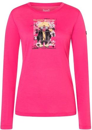 super.natural Crazy Mouse L/S Merinoshirt f&uuml;r Damen | rosa/ various