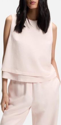 BOSS Bliny Layered Hem Split Back Top in Ocean Rose at Nordstrom, Size 10