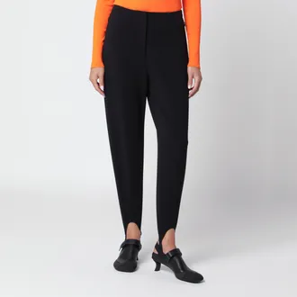 Loewe Pantaloni neri in misto lana stretch