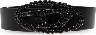 Diesel Accessoires, Dames, Zwart, 95 CM, Leer, Oval D Logo B-1Dr Riem