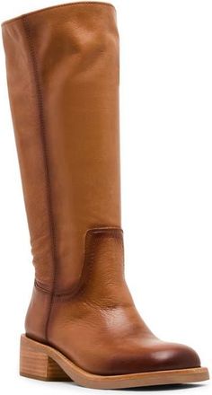 Steve Madden Rubi Knee High Boot in Cognac Leather at Nordstrom, Size 8.5