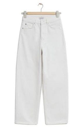 & Other Stories High Waist Tapered Leg Jeans in White at Nordstrom Rack, Size 26 X 30