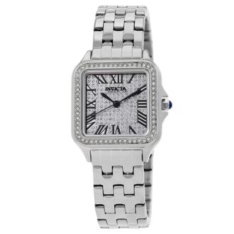Invicta Angel Quartz Crystal Silver Dial Ladies Watch 50623