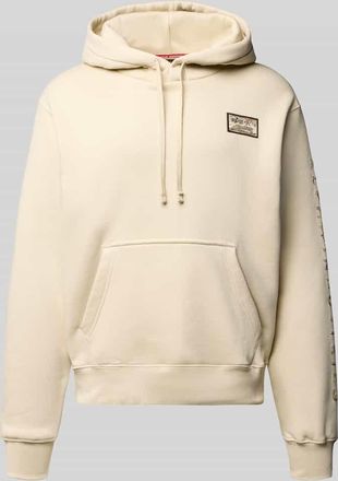 Alpha Industries Alpha Industries Hoodie mit Label-Stitching Modell Camo Sleeve in Offwhite, Größe XL