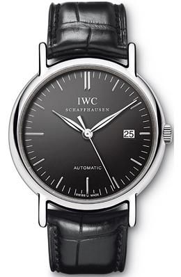 IWC Pre-owned IWC Portofino Black Dial Mens Watch IW356305