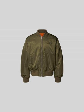 Diesel Bomberjacke mit Rei&szlig;verschluss in Khaki, Gr&ouml;&szlig;e 46