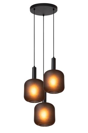 Lucide ELOISE Dimmable Adjustable Indoor Stylish Modern Pendant Light 3xE27 in Black