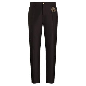 Dolce & Gabbana Straight Trousers, male, Blue, Size: 2XL Casual Slim Fit Trousers