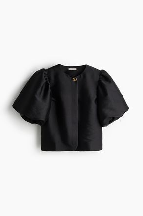 H&M Bluse mit Ballon&auml;rmeln - Schwarz
