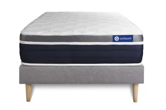 Actisom Actisom - Somier Gris + Colch&oacute;n Con L&aacute;tex Y Espuma Viscoel&aacute;stica 80 X 200