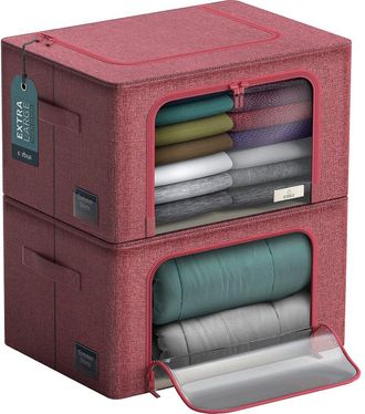 Sorbus Jumbo Storage Bins With Metal Frame