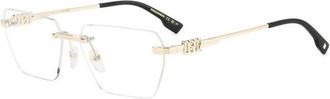 Dsquared2 Mode Bril in Geel Schildpad - Heren - Brillen - Geel - 58 MM - Accessoires