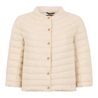 Moorer Winter Jackets, female, Beige, Size: L Lightweight Padded Jacket