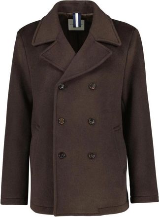Profuomo Wool Peacoat - Heren - Blazers - Bruin - XL - Wol - Jassen
