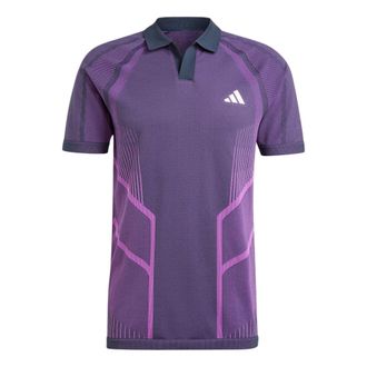 adidas Tennis Pro Seamless AEROREADY FreeLift Polo Shirt Asia Sizing Purple Navy IM8894
