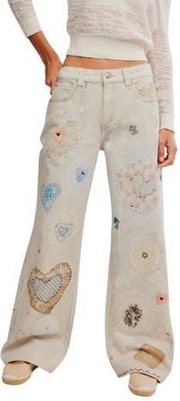 Free People Illusions Slouchy Straight Leg Jeans in Heirloom Ivory at Nordstrom Rack, Size 31