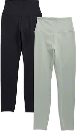 Balance Collection 2-Pack Easy High Waist Crop Leggings in Black/wrought Iron at Nordstrom Rack, Size X-Large