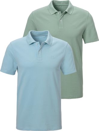 John Devin Poloshirt JOHN DEVIN, Herren, Gr. XXL (60/62), blau (hellblau, salbei), Piqu&eacute;, Obermaterial: 100% Baumwolle, unifarben, Basic, Basic normal, Rundhals,