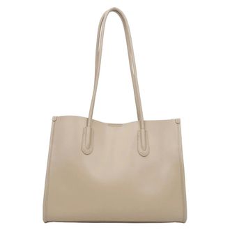 Estro & Luminara Shoulder Bags, female, Beige, Size: ONE SIZE Leather Shopper Bag
