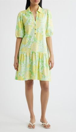 Lilly Pulitzer Bingley Floral Print Dress in Crocodile Green Mumbo Jumbo at Nordstrom, Size X-Large