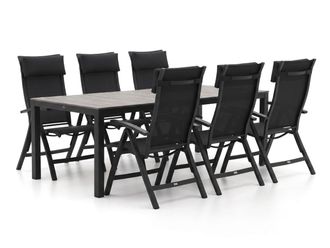 Bellagio la vita attrattiva Bellagio Lugo/Fidenza 220cm dining tuinset 7-delig verstelbaar