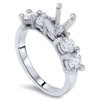 Pompeii3 1 5/8ct 14K Diamond Semi Mount Engagement Ring Setting