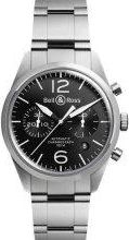 Bell & Ross Vintage Officer Black Dial Automatic Mens Chronograph Watch BRV126-BL-ST/SST