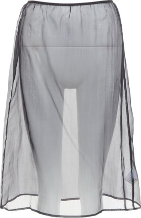 Dries Van Noten 100% Silk Sheer Knee Skirt