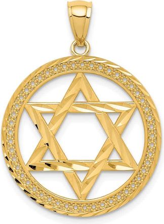 Diamond2Deal 14k Yellow Gold Star of David Pendant