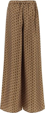 Max Mara Womens Brown Silk Casual Pants